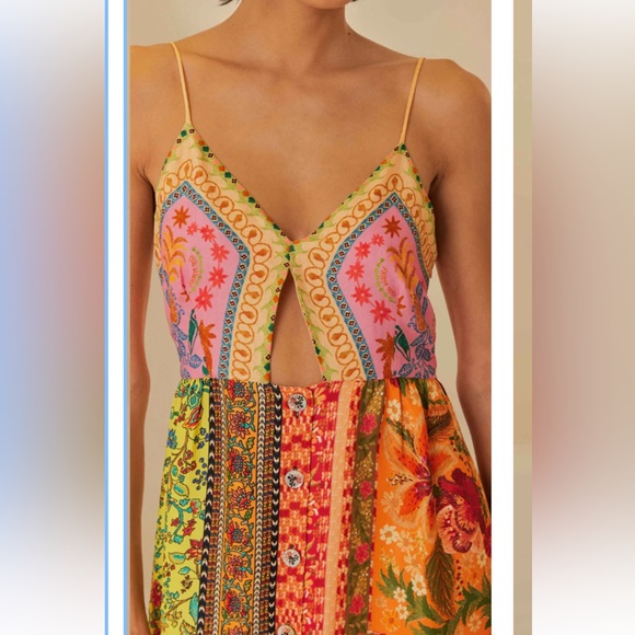 Farm Rio Multicolor Mixed Scarves Lenzing™ Ecovero™ Viscose size Medium NWOtT - Picture 5 of 8